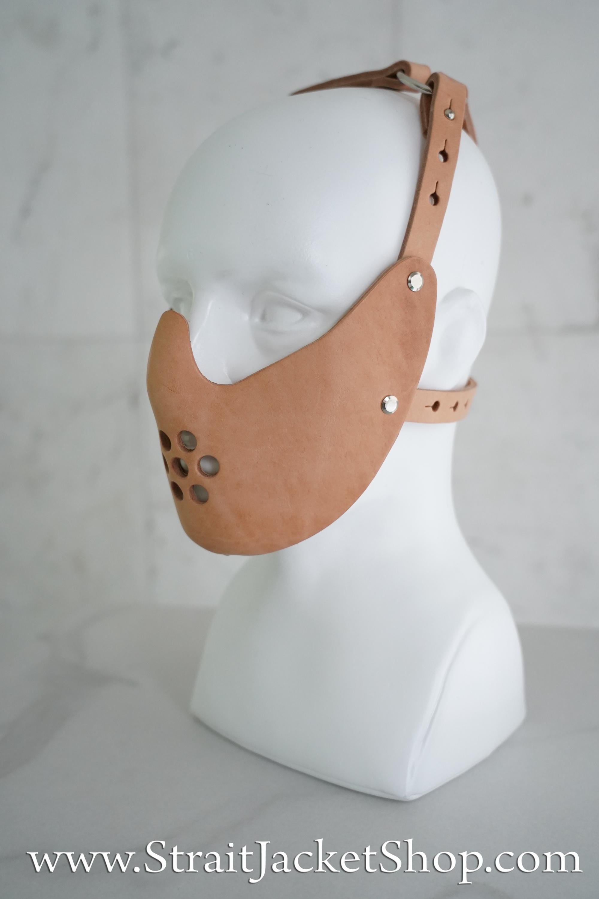 Asylum Leather Face Muzzle - Hannibal Lecter Mask / Anti-bite Muzzle ...