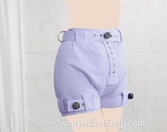 Purple Heavy Duty Lockable Diaper Cover Pants - Anti Diaper Removal / Asylum / Medical / Segufix Locks