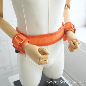 Orange Prison Wrist to Waist Restraints with Segufix Locks / Inmate / Cuffs / Magnetic / Handcuffs / Transportation Restraints / Bondage