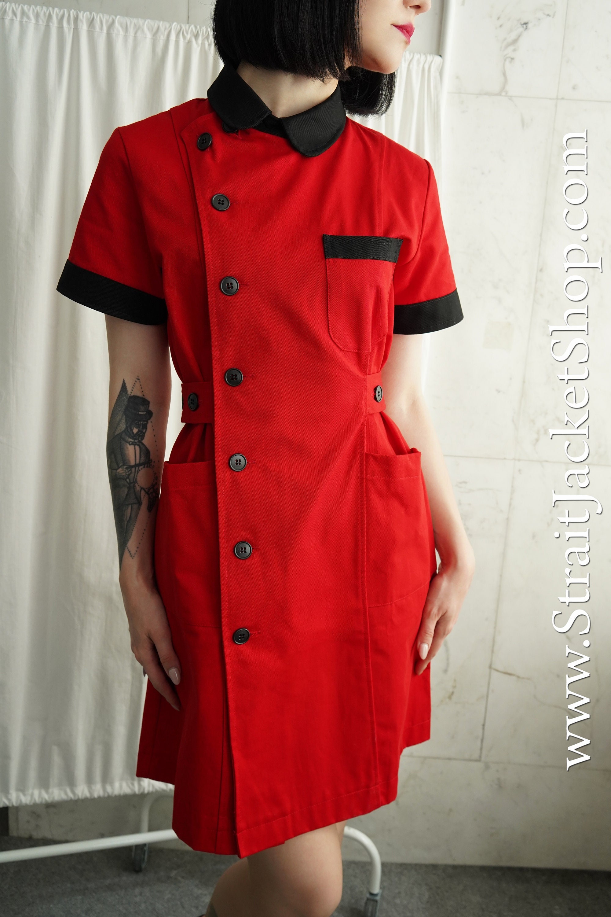 Red Nurse Uniform Strict Nurse Uniform / Pinup Nurse / Mad Etsy