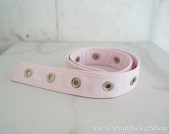 Pastel Pink and Blue Extension Strap / Extra strap with Eyelets for Black Segufix Locks - Restraints Accessories