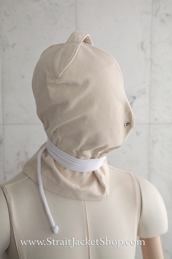Bondage Hood - Straitjacket Heavy Duty BDSM Blindfold Masker