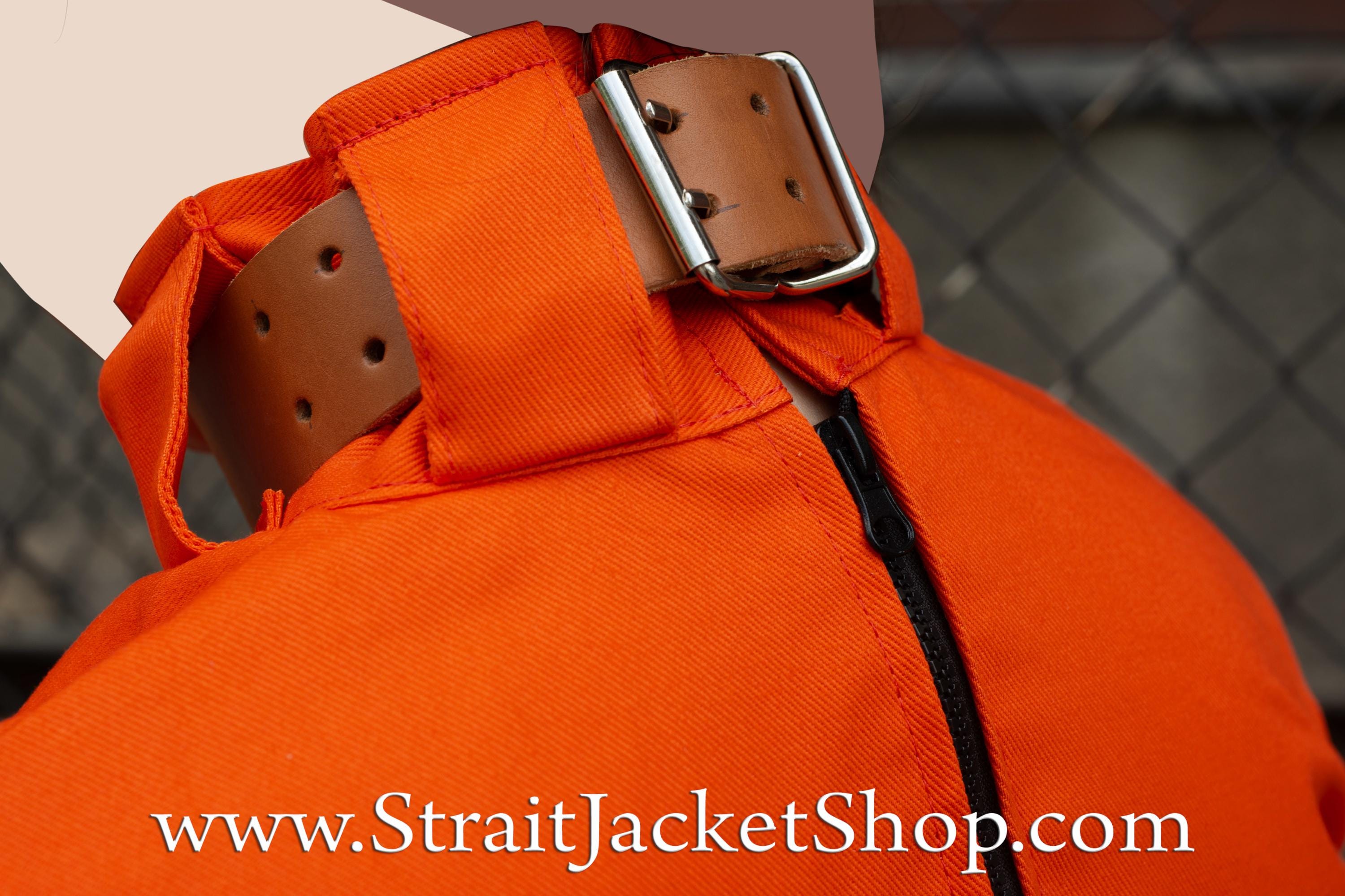 Prisoner Orange Jumpsuit With Neck Collar - Prison / Imprisonment