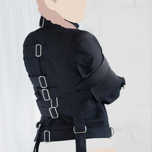 Black Heavy Duty Straitjacket - Costume Straitjacket Fully Functional ...