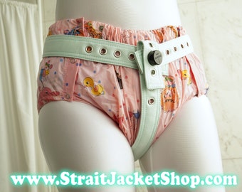 Mint Diaper Wearing Enforcer Strap - Anti Diaper Removal / Restraining / Asylum / Medical / ABDL / Segufix Locks / Bondage DDLG / Belts