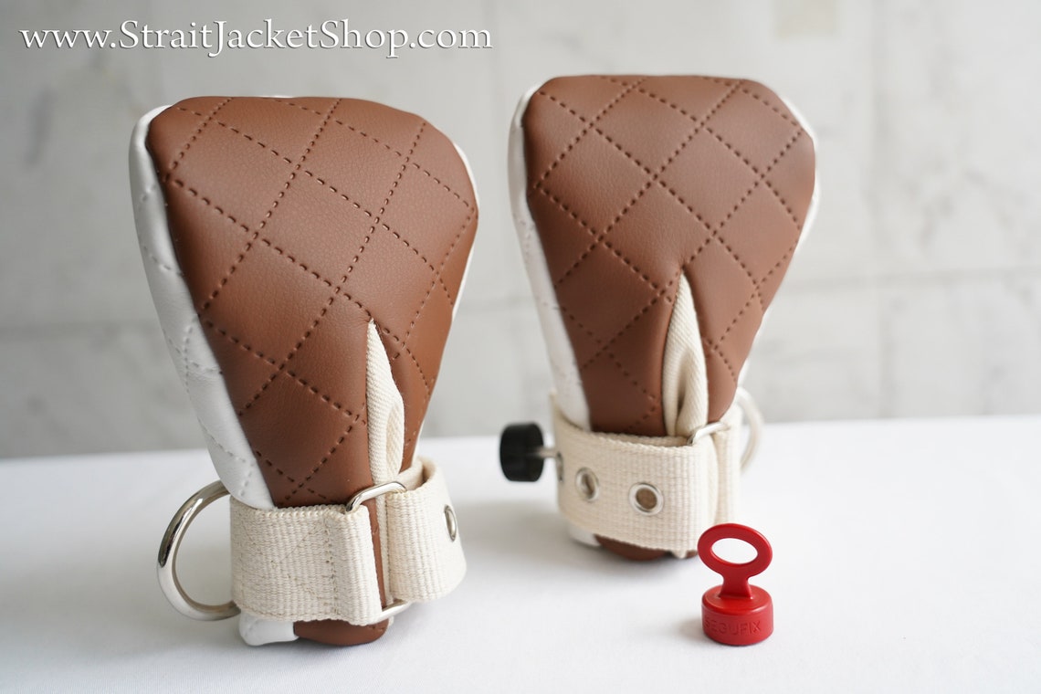 Medical Safety Mittens Bicolor Quilted Padded Mittens With Etsy