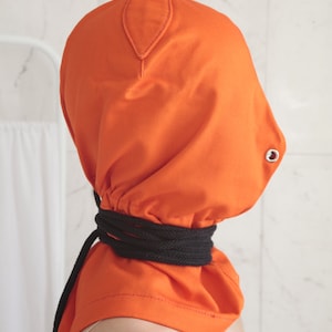 Orange Prison Bondage Hood Prisoner Hood / Inmate / Cell / Fetish / BDSM / Convict 画像 2