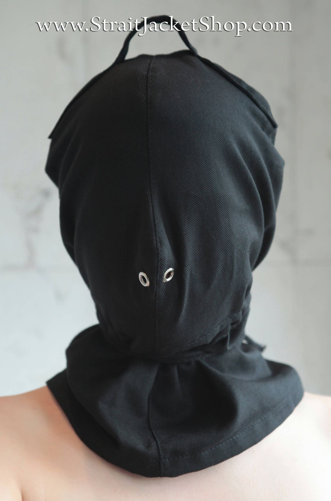 Black Bondage Hood Straitjacket Heavy Duty BDSM Mask - Etsy