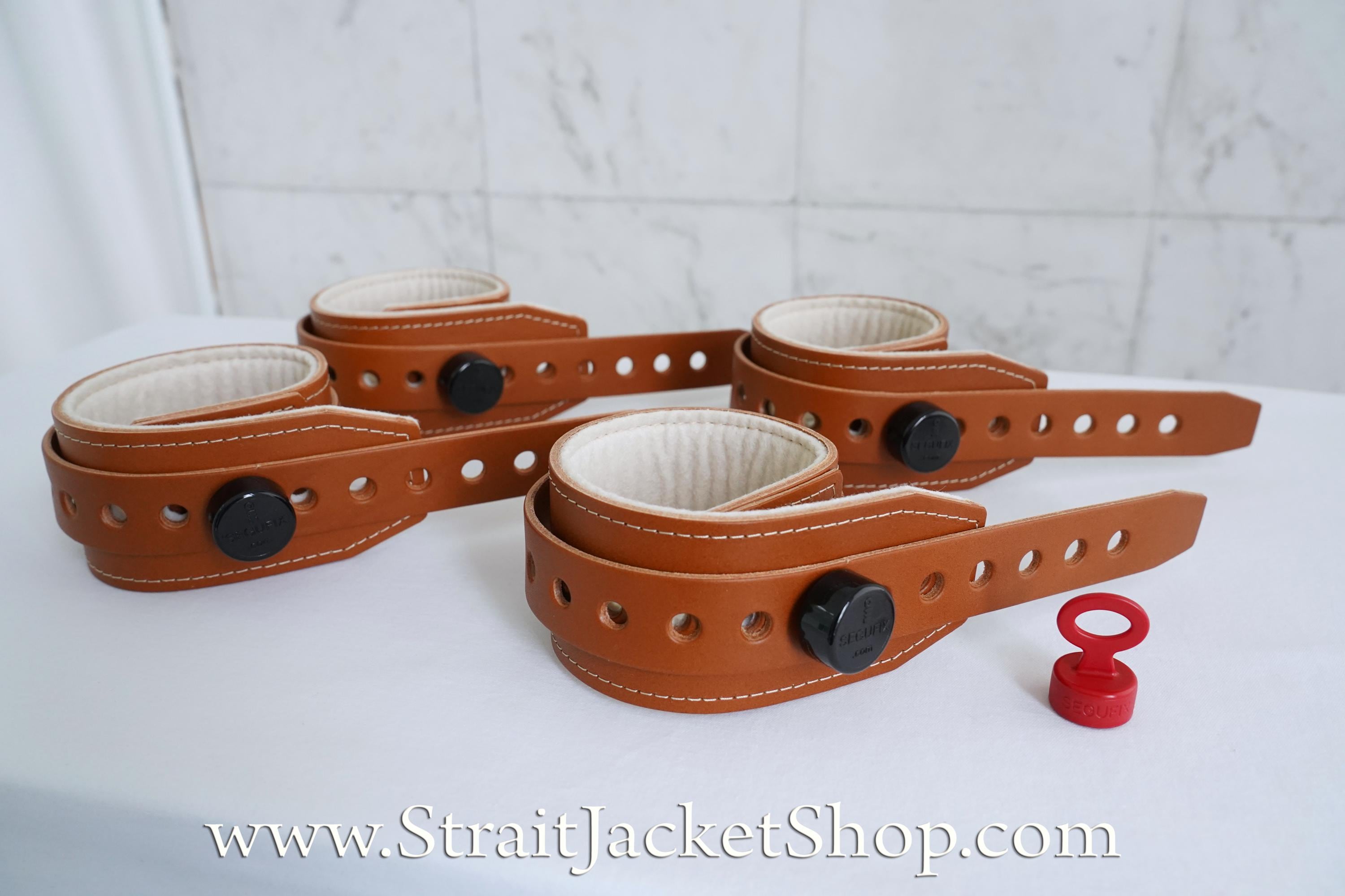 Leather Institutional Medical Asylum Restraints Wrist / Ankle Cuffs ...