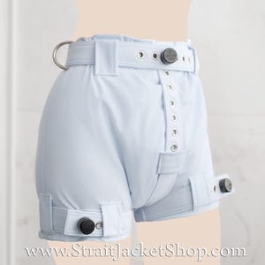 Blue Heavy Duty Lockable Diaper Cover Pants - Anti Diaper Removal / Asylum / Medical / Costume Underwear