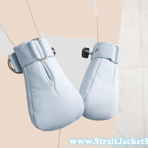 Blue Safety Mittens - Soft Padded Mittens / ABDL / Adult Baby Diaper Lover / Bondage / Baby Blue / DDLG mature