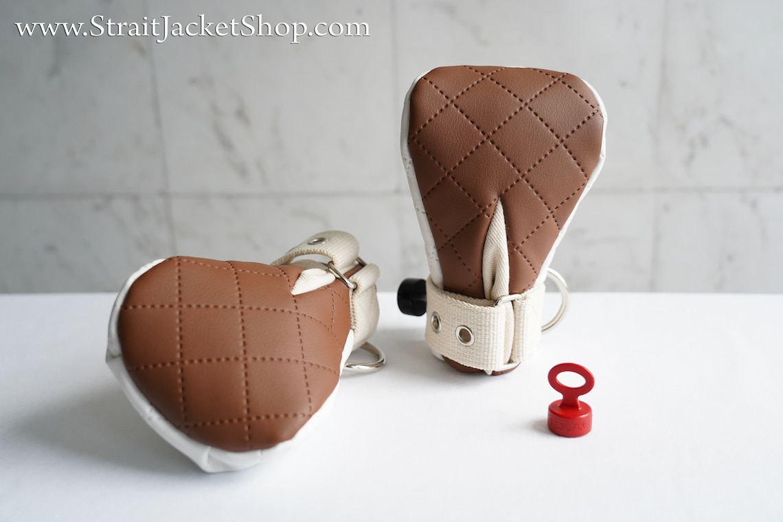 Medical Safety Mittens Bicolor Quilted Padded Mittens With Etsy