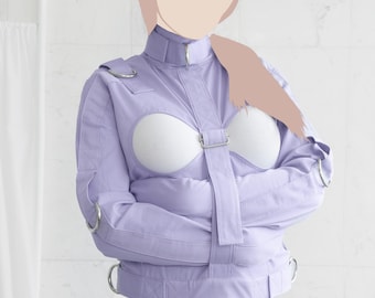 Purple Open Breast Straitjacket - Straitjacket for a Little / Adult Baby Diaper Lover Open Bust / ABDL / Bondage / Restraints / Restraining