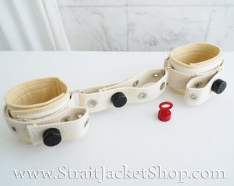 Ankle or Wrist Cuffs Restraints with Segufix Locks / Asylum / Medical / Magnetic / Handcuffs / Thighs / Bondage / Institutional