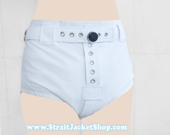Blue Lockable Diaper Cover Pants - Anti Diaper Removal / Restraining / ABDL / Segufix Locks / Diaper Cover / Costume Underwear