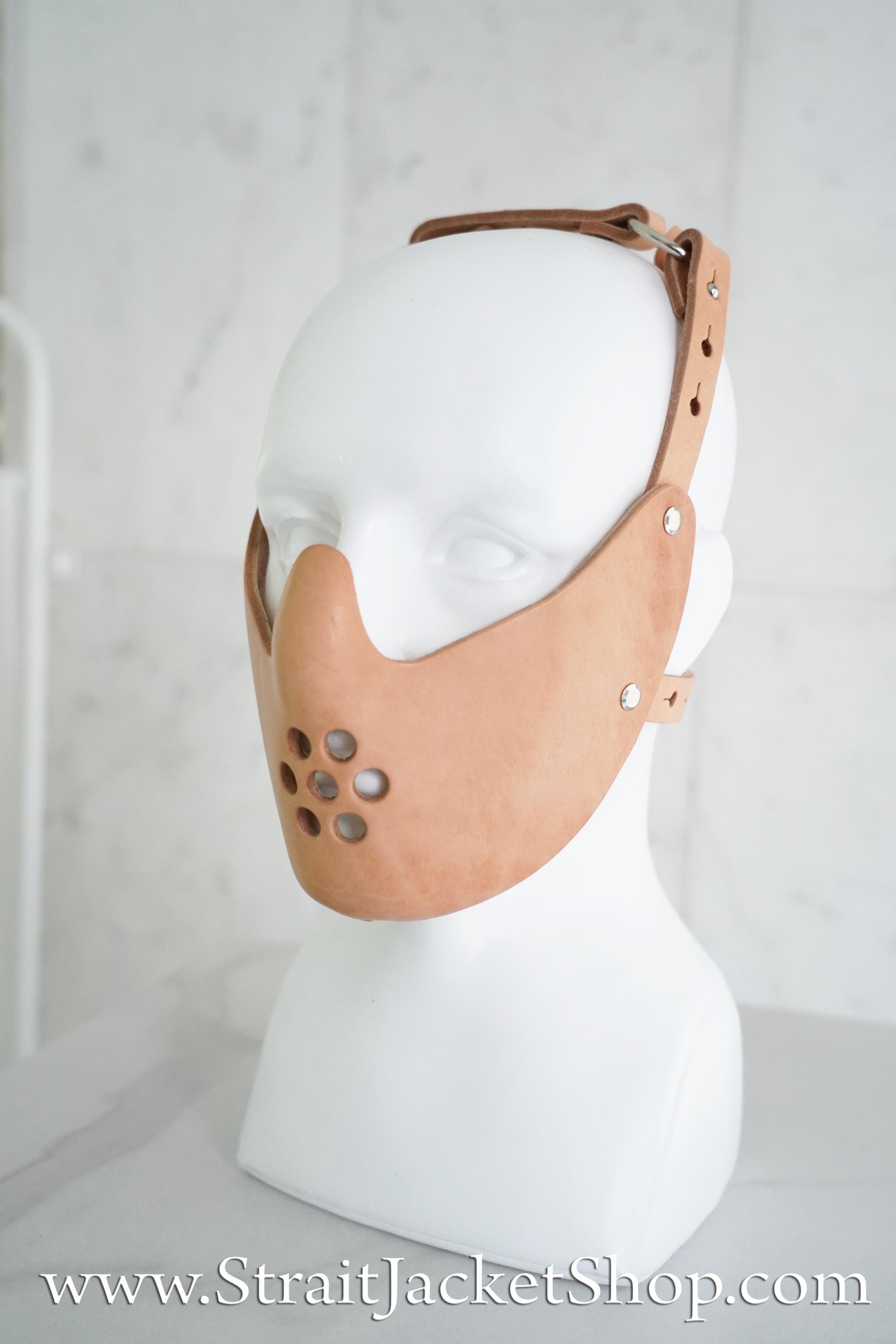Asylum Leather Face Muzzle - Hannibal Lecter Mask / Anti-bite Muzzle ...