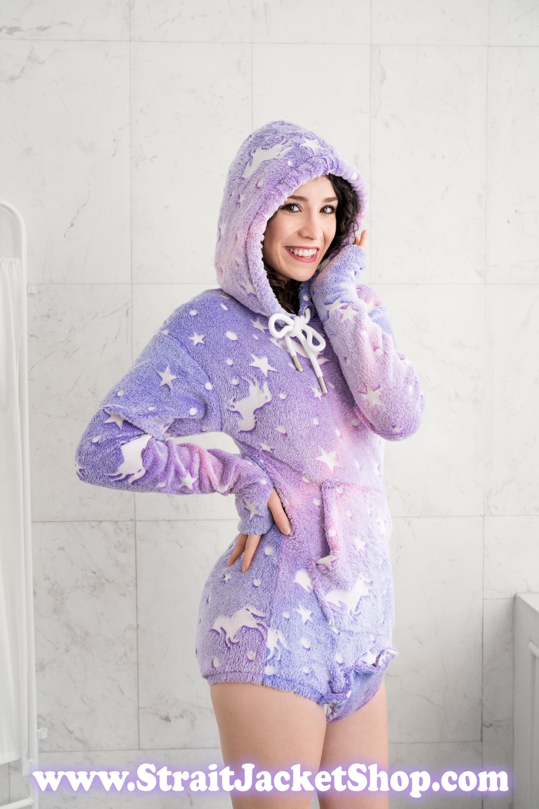 Purple Aurora Borealis Night Sky Unicorn ABDL GLOW in the Dark