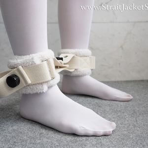 Pair of SOFT Restraining Cuffs with Segufix Locks / Asylum / Medical / Magnetic / Handcuffs /  Restraints / Bondage / For Wrists or Ankles
