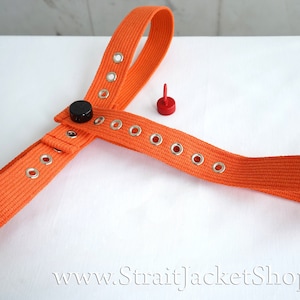 Orange Diaper Wearing Enforcer Strap - Anti Diaper Removal / Restraining / Prison / Medical / ABDL / Segufix Locks / Belts / Inmate / Fetish