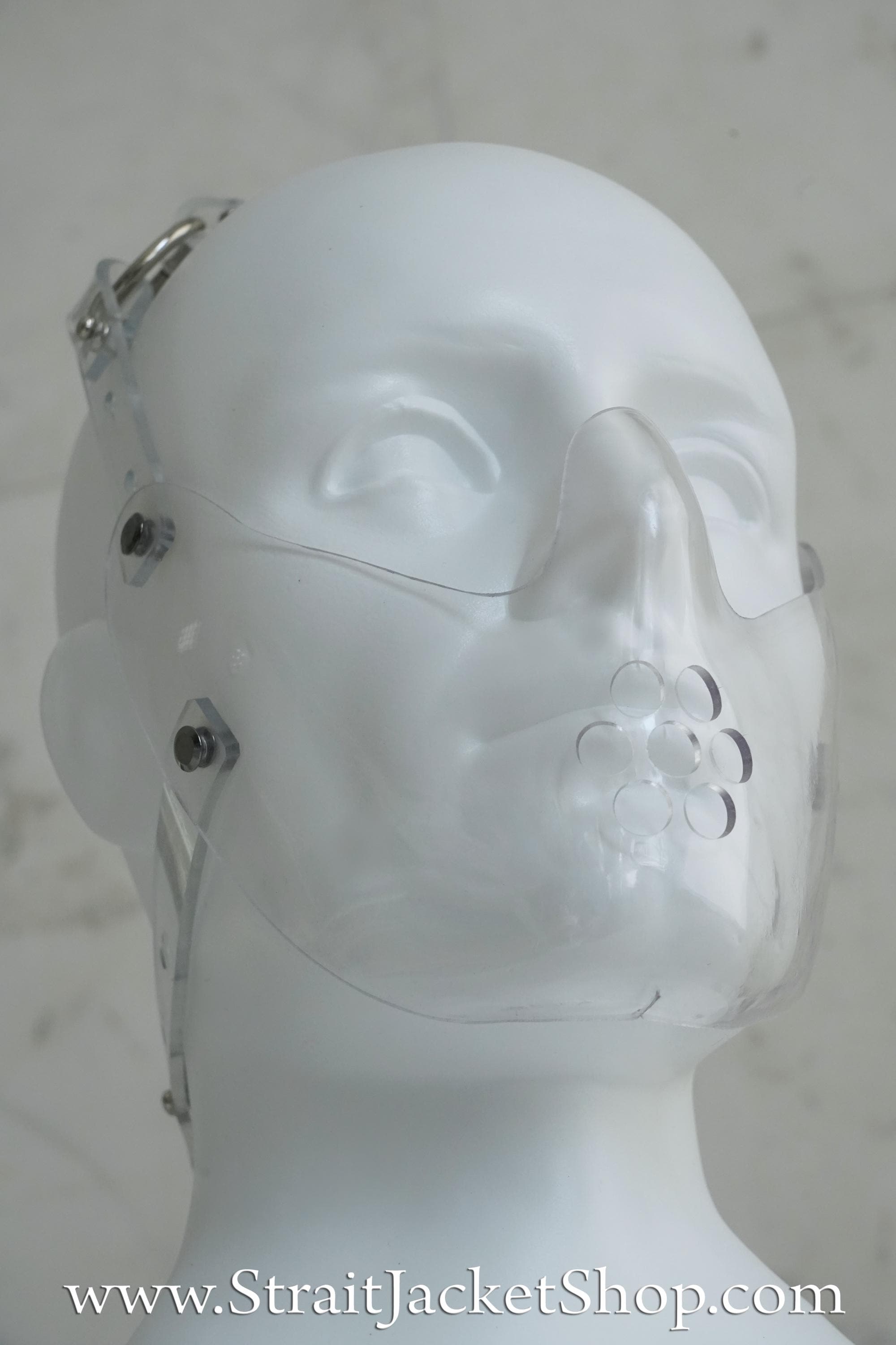 Asylum Transparent Face Muzzle - Hannibal Lecter Mask / anti-bite muzzle / Institutional / Insane Asylum / Psych Ward / Silence of the Lambs
