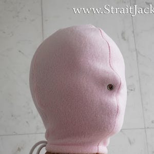 Pink Timeout Mask - Blindfold Baby Pink / ABDL / Restraining Face Hood / Laced