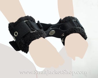 Para czarnych miękkich kajdanek zabezpieczających z blokadami Segufix / Medyczne / Magnetyczne / Kajdanki / Ograniczenia / Bondage / Na nadgarstki lub kostki