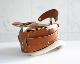 Collarín ortopédico de estilo vintage para el cuello - Cuero médico / Corsé