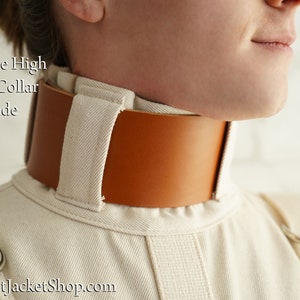 Upgrade - Removable High Leather 7cm or 4cm Collar for Straitjacket Costume / Neck Brace / Zwangsjacke / Stiff Neck / Collar Leather Collar