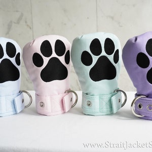 P.A.W.S. Segufix Restraining Safety Mittens - Bondage soft padded mittens for Animal Control Units / Paws / Furries / Furry / Furrsuit