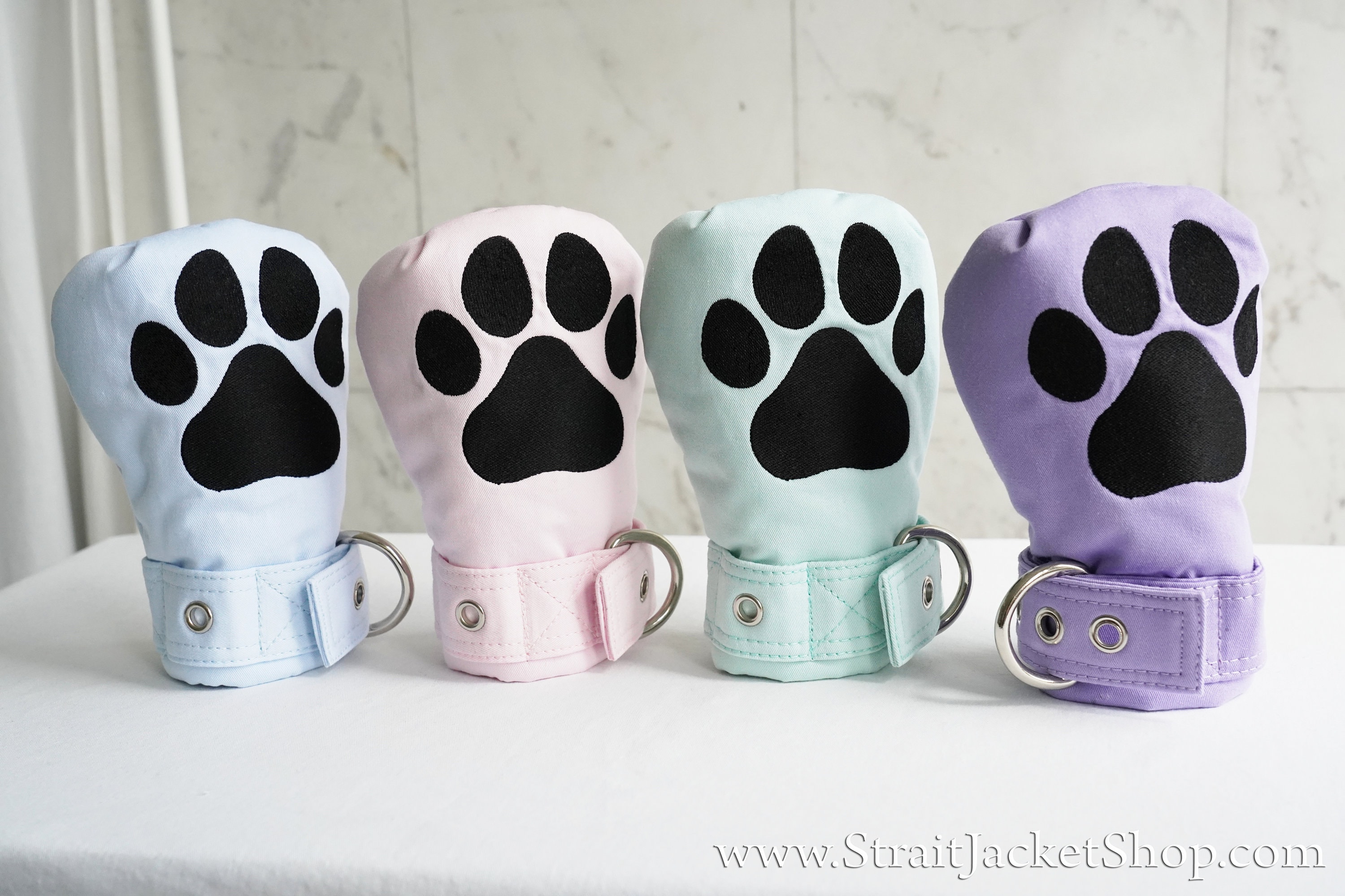 P.A.W.S. Segufix Restraining Safety Mittens - Bondage soft padded mittens for Animal Control Units / Paws / Furries / Furry / Furrsuit