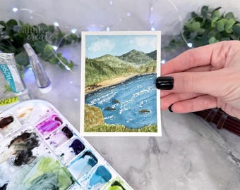 CUSTOM Hand-Painted Original Watercolor Nature Landscape Mini Painting