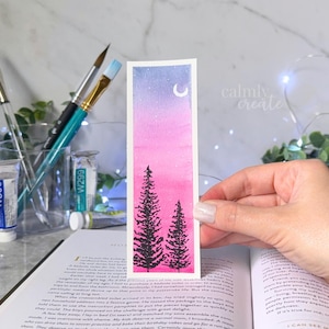 Hand-Painted Watercolor Bookmark | Gifts for Readers | Bookish Gift | Original Painting Artwork | Nature Bookmark | Book Lover Present | Art