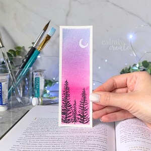 Hand-Painted Watercolor Bookmark | Gifts for Readers | Bookish Gift | Original Painting Artwork | Nature Bookmark | Book Lover Present | Art