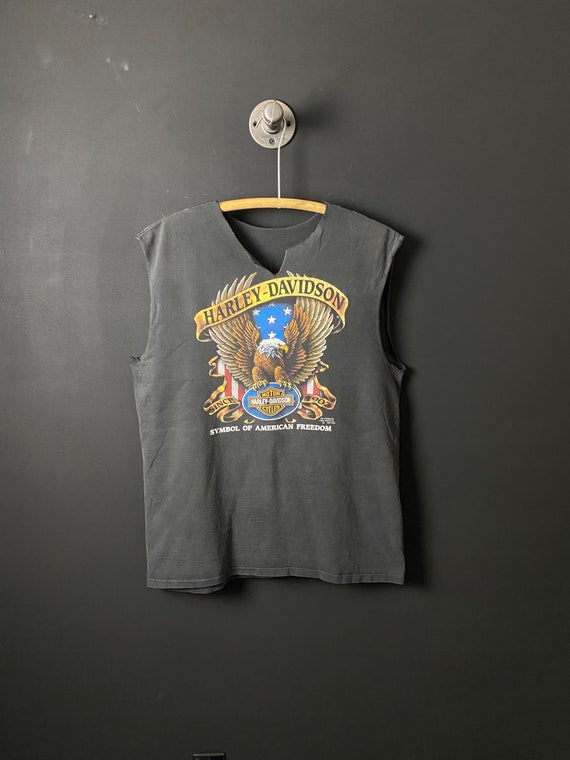 Vintage Harley Davidson 3D emblem Tee