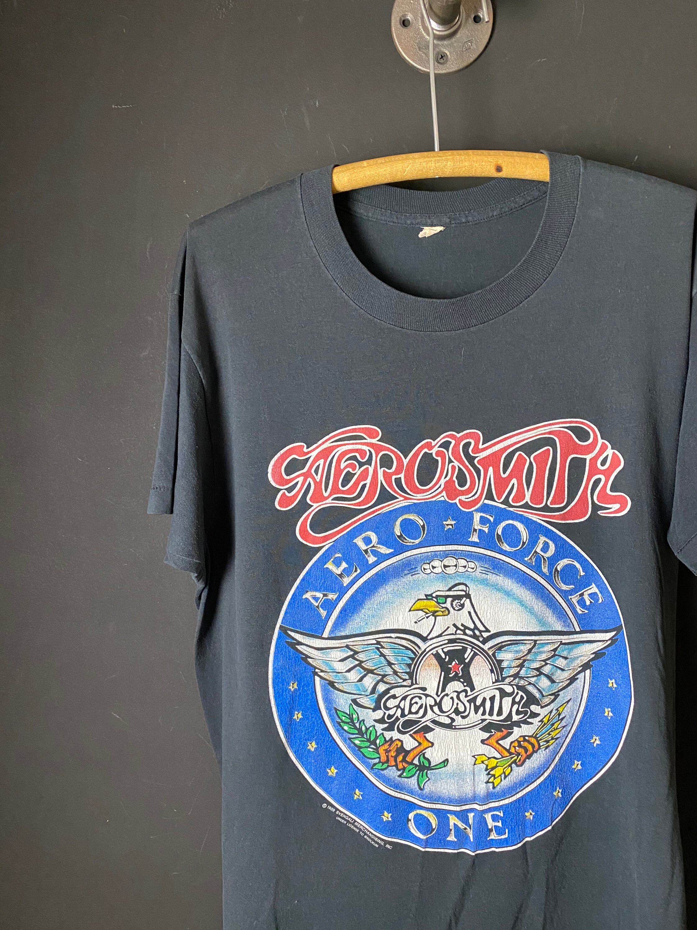 Vintage Aerosmith Shirt : Vintage 80s Aerosmith Aero-force One Tour 1986 Concert Tee Rock Band T