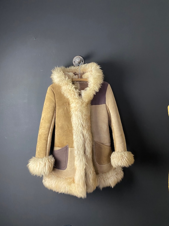 Vintage penny lane coat 60s 70s reversible warm wi