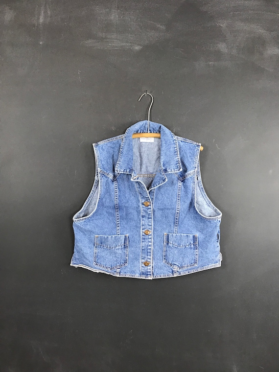 Vintage 80s denim vest french dressing jean