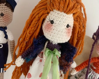 Saffron Nina Doll - Handmade Collectible Heirloom Doll