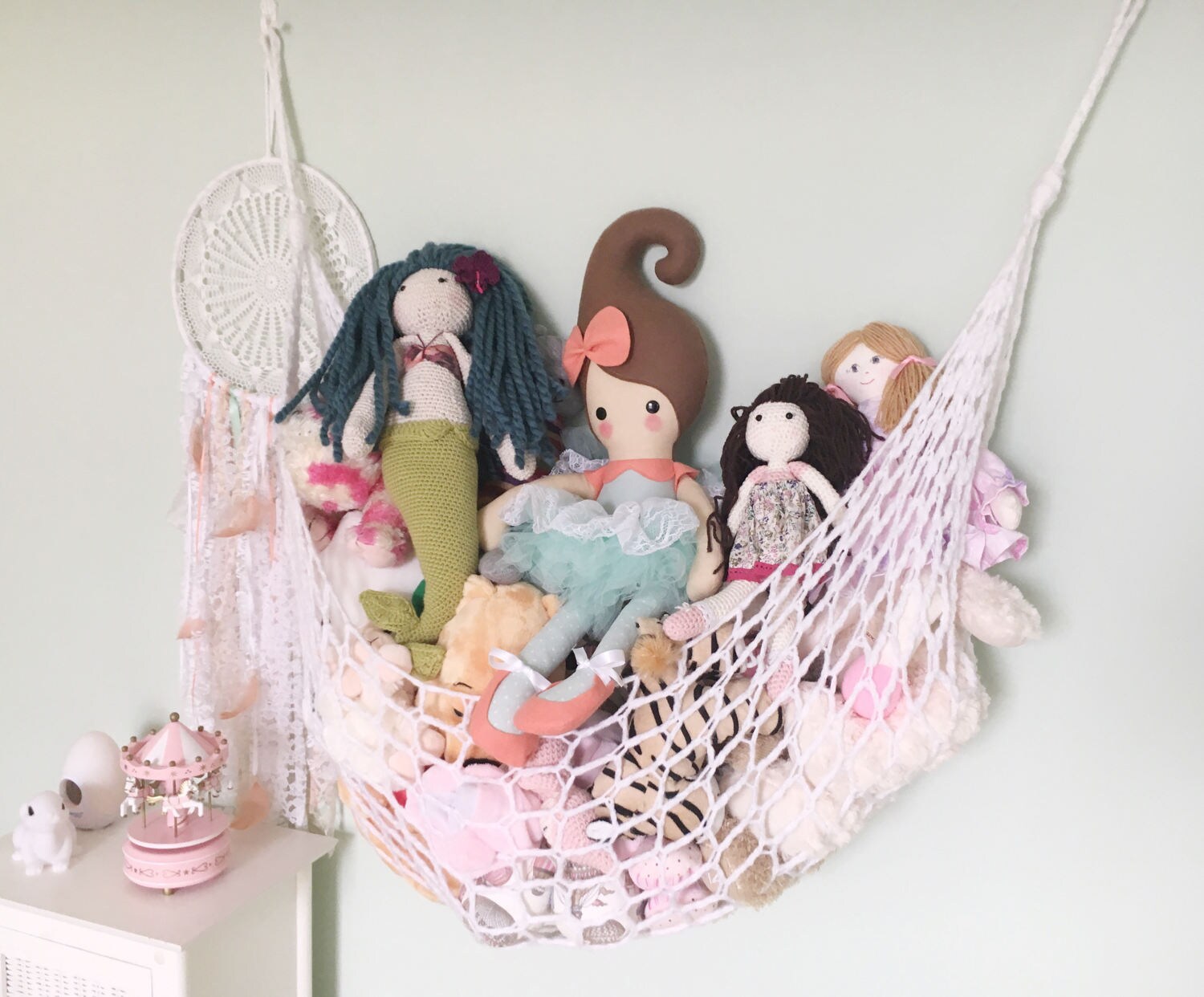 Toy Hammock Crochet Toy Storage Etsy