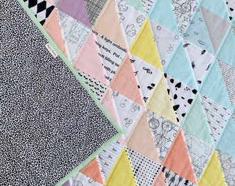 Patchwork Quilt Pastels and Monochromes