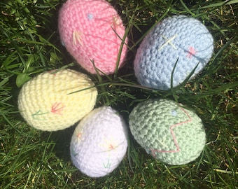 Easter Egg Crochet Pattern - Instant Download - Easter Egg Hunt Eggs - Digital Download Pattern