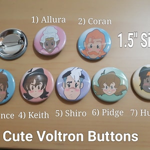 Voltron - Assorted Button Pinback Badges