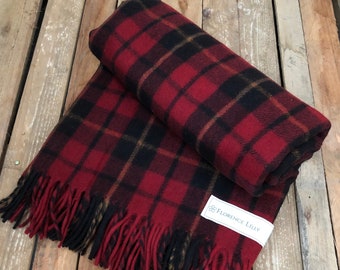 Wallace Tartan Recycled Wool Blanket/Throw by Florence Lilly