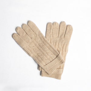 Katharine Damen Kaschmir Handschuhe mit Touch Screen Technologie und Gratis Geschenkverpackung ~ Hell Beige