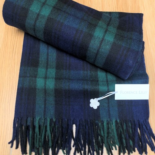 Black Watch Recycled Wool Blanket/throw by Florence Lilly Etsy