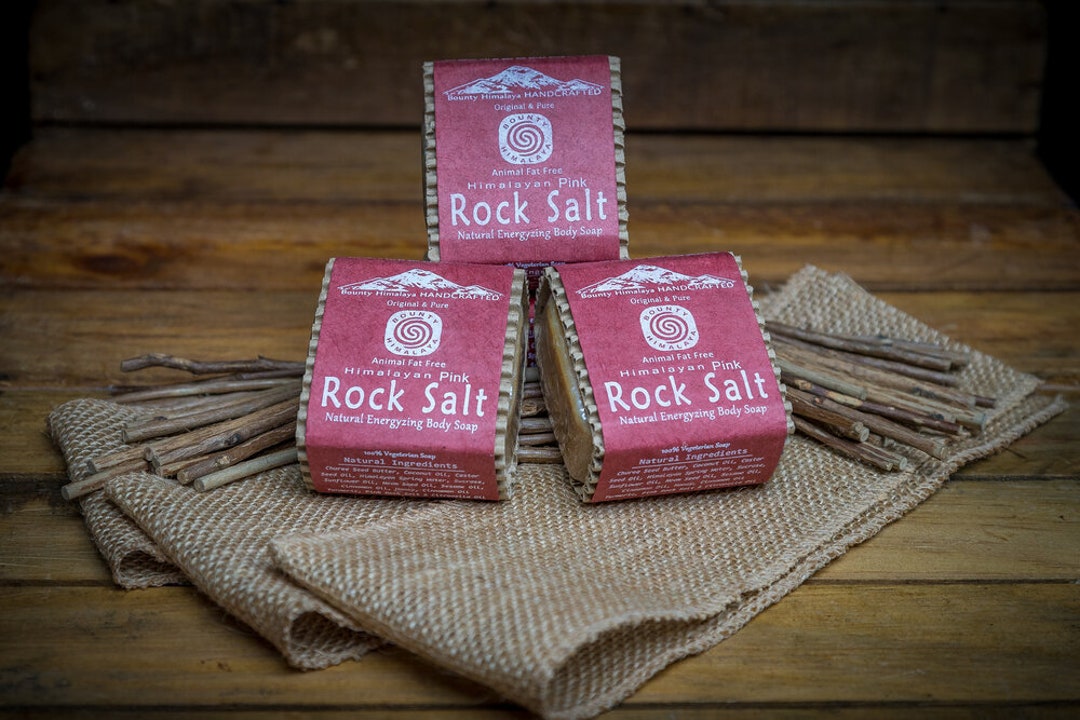 3 Bars of Natural Himalayan Soap - Pink Rock Salt - Etsy