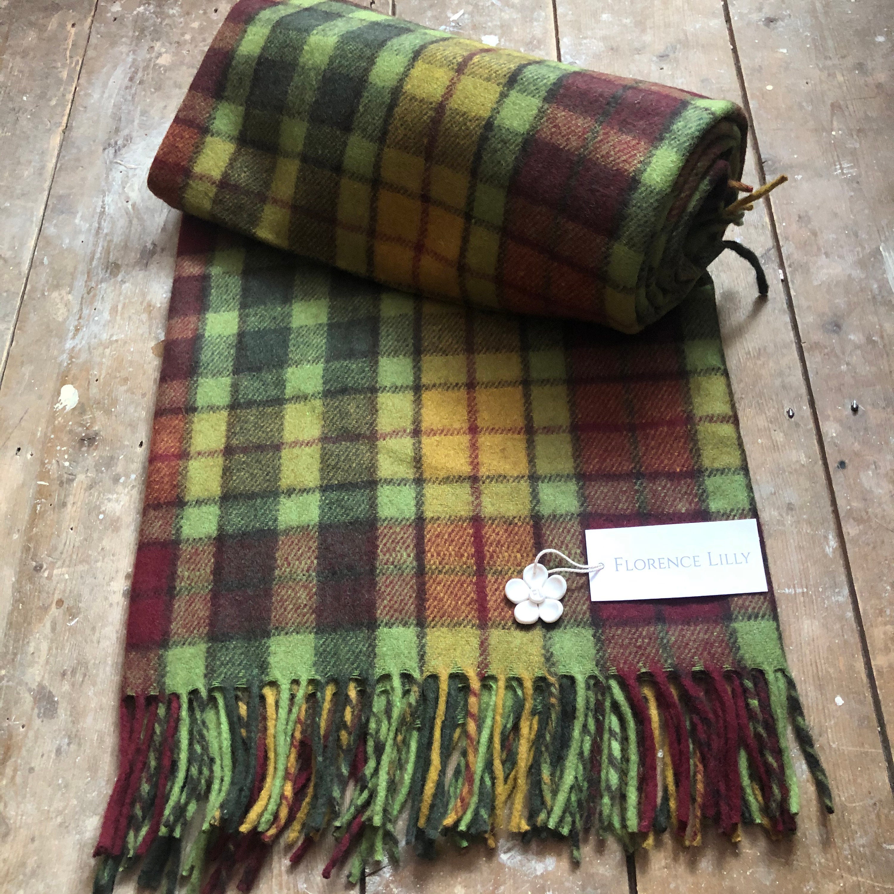 Recycled Wool Tartan Check Blankets Throws by Florence Lilly Etsy Canada
