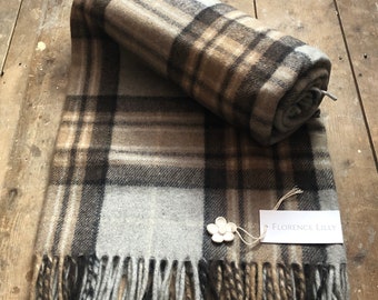 Mackeller Tartan Recycled Wool Blanket/Throw by Florence Lilly