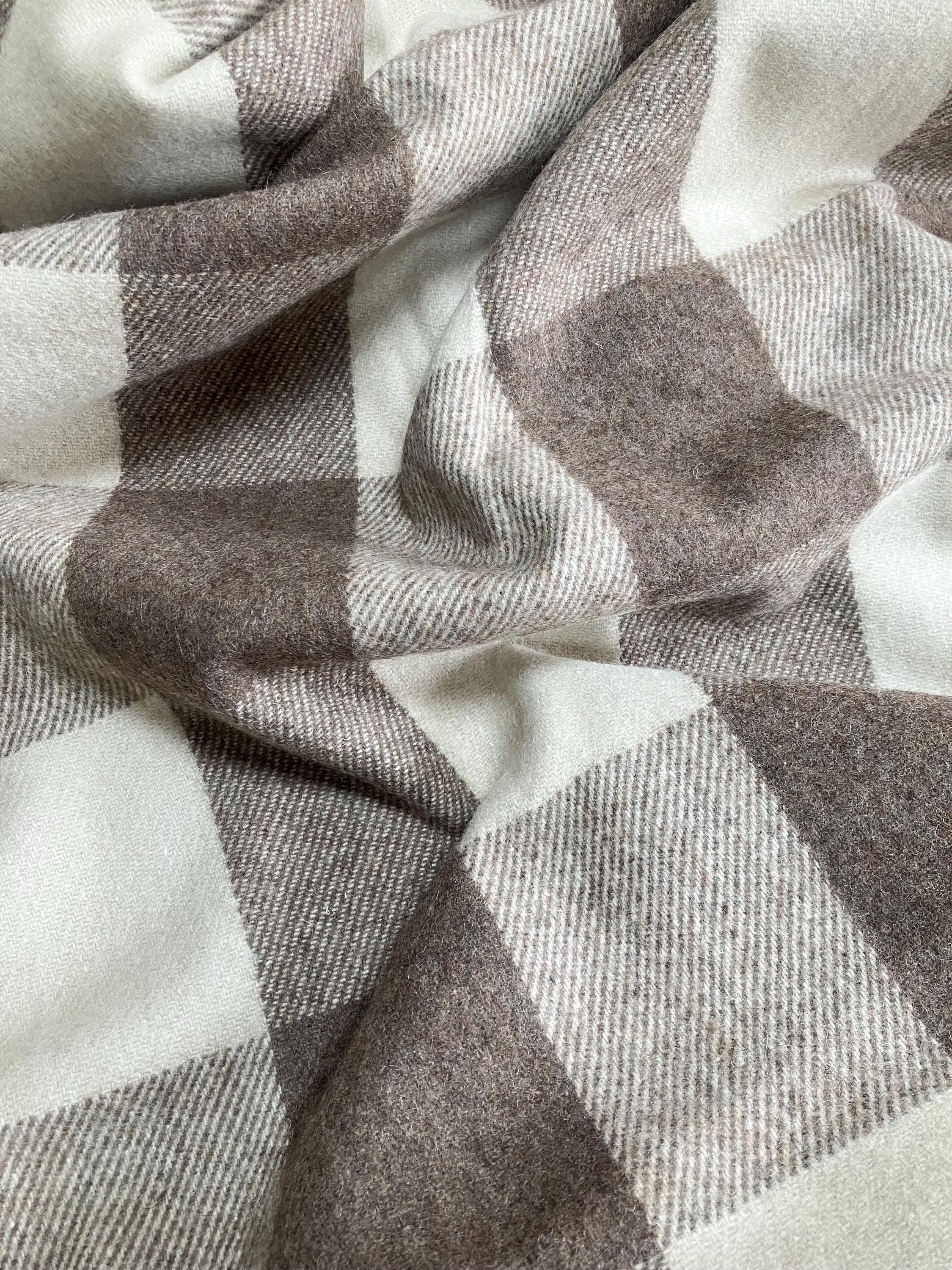 Jacob Check Recycled Wool Blanket/Throw by Florence Lilly