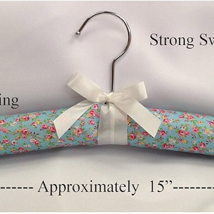 Florence Padded Clothes Hangers in Sets of 5 or 10 with the Bow Ribbon Detail, and a Swivel Hook by Florence Lilly image 4